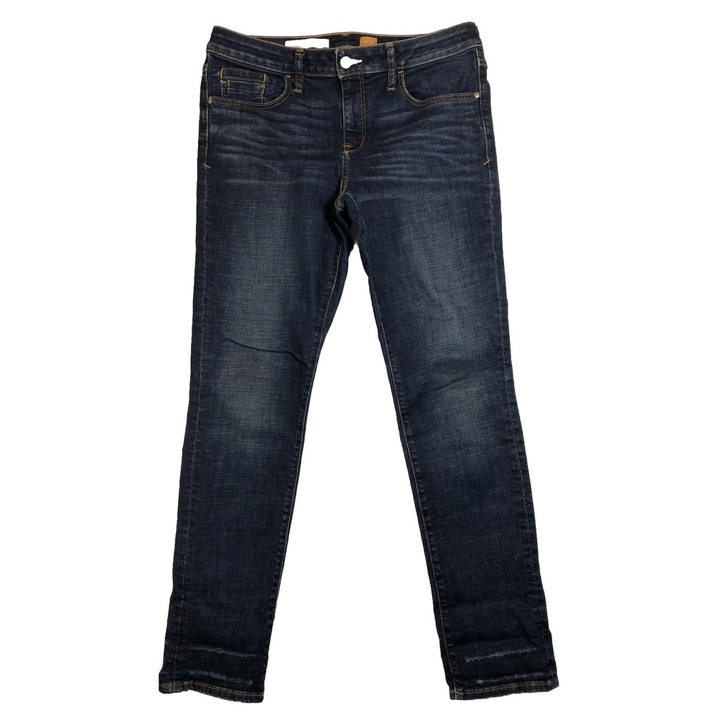 Pilcro and the Letterpress Jeans Womens 31 Denim Blue Dark Wash Straight (33x29)